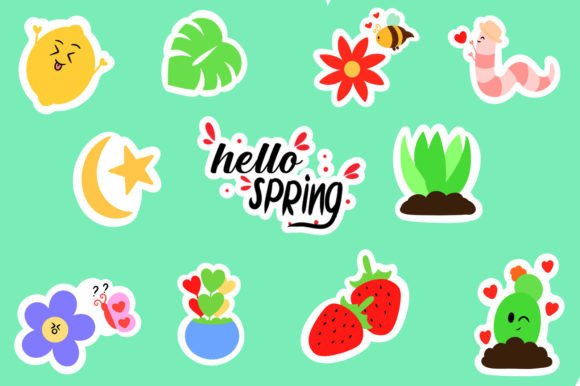 Download Cute Spring Stickers Bundle 2 - Cute spring stickers Collection