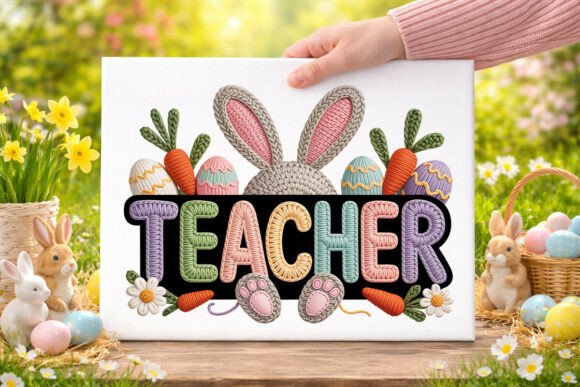 Download Easter Faux Crochet Teacher PNG - Easter faux crochet Collection
