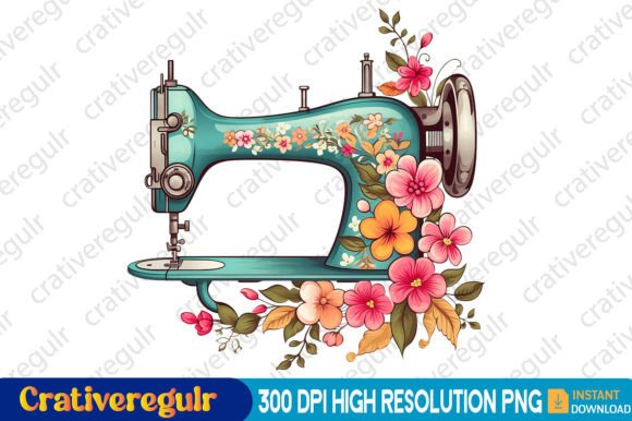 Download Floral Sewing Machines Clipart - Machines clipart Collection