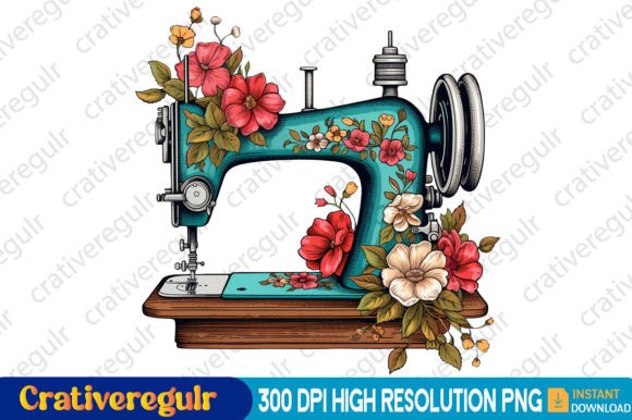 Download Floral Sewing Machines Clipart - Machines clipart Collection