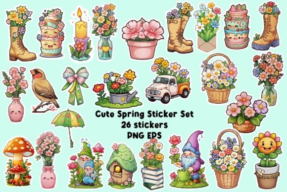 Download Cute Spring Stickers Bundle - Cute spring stickers Collection